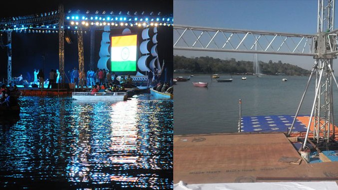 Floating Stage for MP Sports for Jhil Mahotsav
