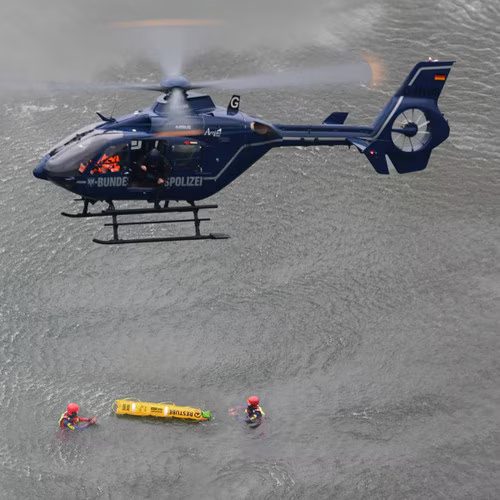 Restube Automatic Pro deployed from a police helicopter